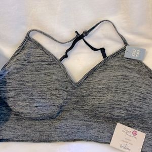 Secret Treasures Grey Seamless Adjustable Straps Bralette, Size XXL